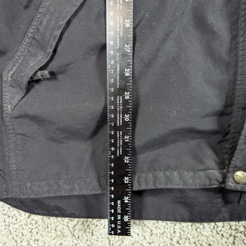 Carhartt C72 Workworn Jacket Coat Work Utility Insulated Black XL Tall Read Desc